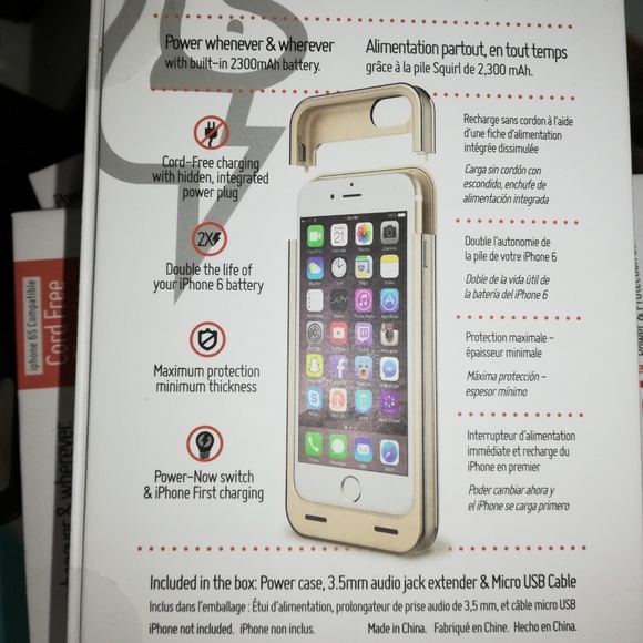 SQUIRL iPhone 6/6S Battery Case - Built-In Charger - Picture 4 of 6